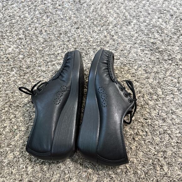 SAS Siesta Walking Shoes Size 7 WW Black Leather Comfort Tripad Lace Up EUC - Picture 6 of 8